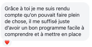témoignage clientes, programme sport maman